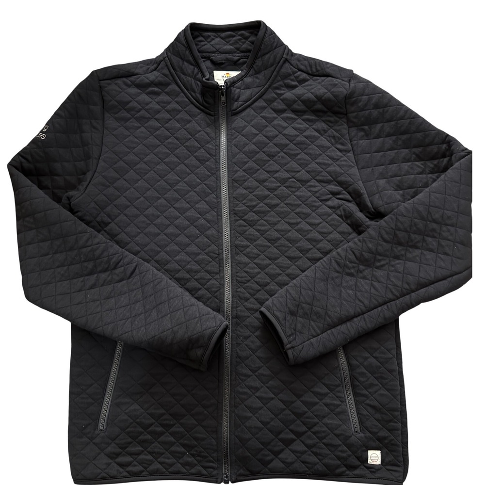 Marine‎ Layer Corbet Quilted Full Zip Jacket Mens Black Cisco Networking XL HH07
